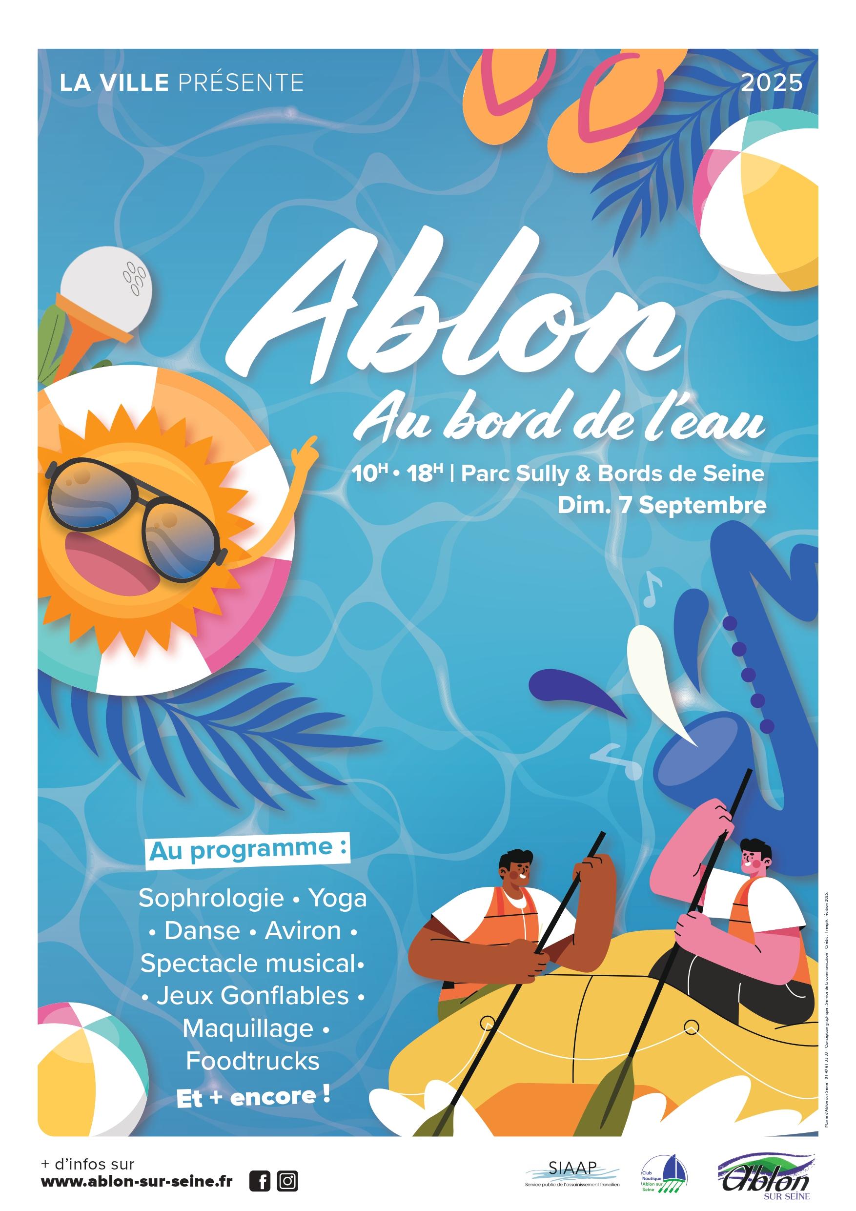 affiche ablon au bord de l'eau