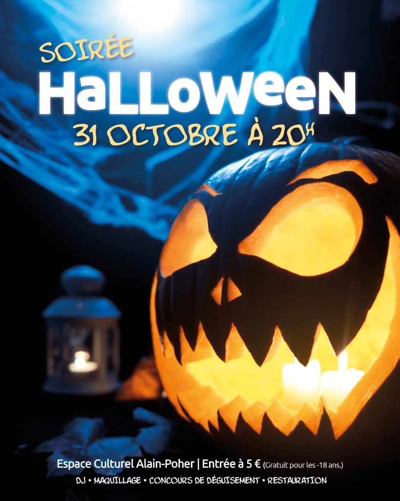Affiche soirée halloween 2025