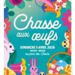 affiche pour l'événement chasse aux œufs