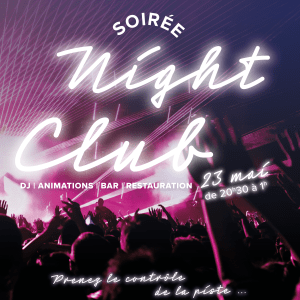 affiche événement avril 2026 - soirée nightclub