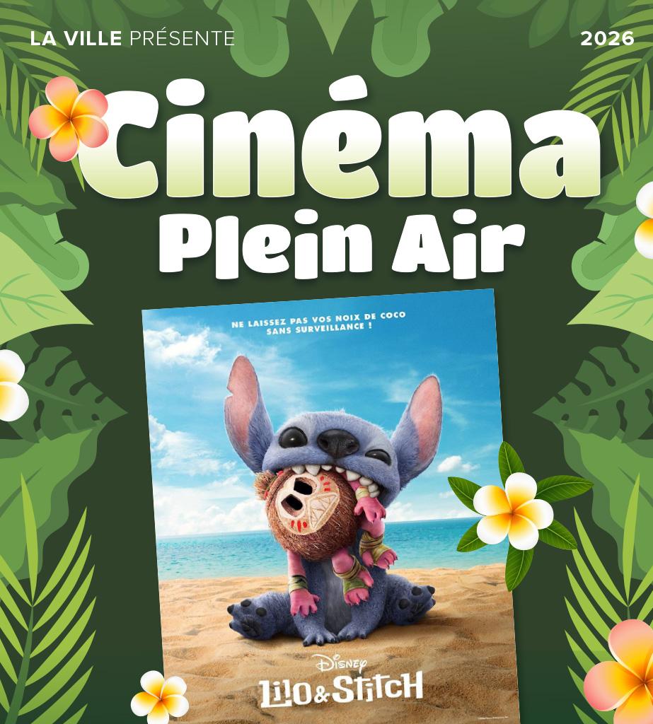affiche cinéma plein air 2026 pour le film lilo et stitch